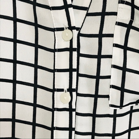 Worthington WHITE & BLACK GEORGETTE BLOUSE - Picture 3 of 7